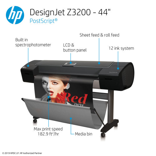 HP DesignJet Z3200 Large Format PostScript® Photo Printer - 44